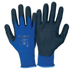 Maco Maxi-Grip Γάντια Πλεκτά Νιτριλίου με Αντιολισθητική Παλάμη Μπλε (4121X)