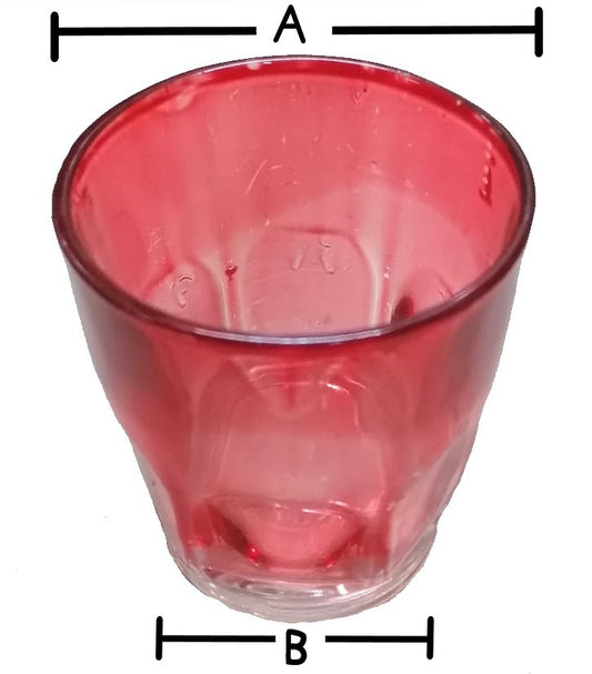 Ποτήρι για Καντήλι Γυάλινο Κόκκινο (Α:65mm) (Β:Φ50mm)