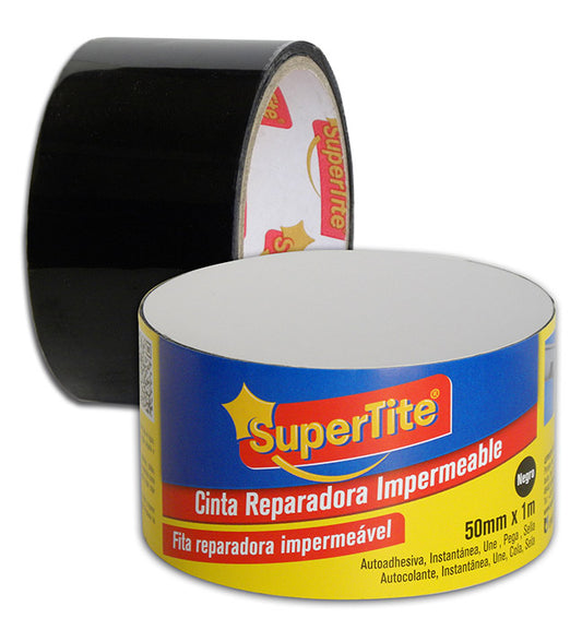 SuperTite Αυτοκόλλητη Αδιάβροχη Ταινία Επισκευών Μαύρη 50mm 1m