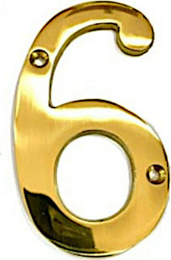 F.F.Group Αριθμοί Σπιτιών Ορειχάλκινοι 10cm (Με 2 Τρύπες για Βίδες)
