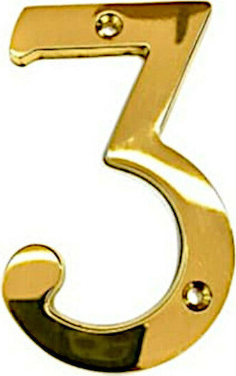 F.F.Group Αριθμοί Σπιτιών Ορειχάλκινοι 10cm (Με 2 Τρύπες για Βίδες)