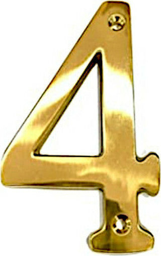 F.F.Group Αριθμοί Σπιτιών Ορειχάλκινοι 10cm (Με 2 Τρύπες για Βίδες)